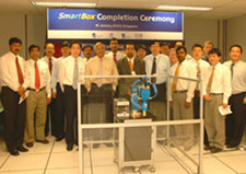 The TCS and SIMTech teams at the SmartBox launch in Singapore