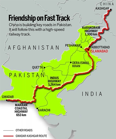 China To Gwadar Road Map Domain-B: Informachone Tools: Print