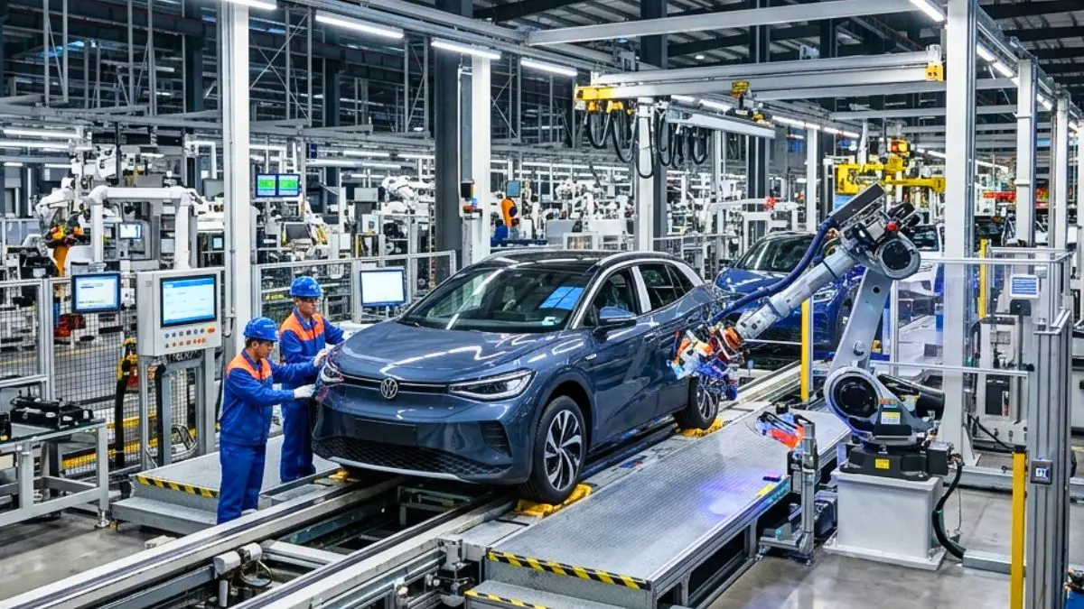 Volkswagen begins mass production of EV developed with XPeng