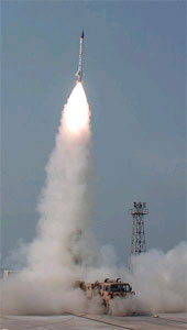 The Advanced Air Defence (AAD) missile on its first ever launch