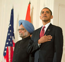 President Barack Obama with Prime Minister Manmohan Singh