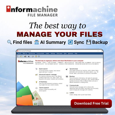 View details about the software product Informachine File Manager