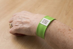 Quick Response coded bracelet for patients with Addison's disease.