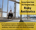 Even as hospitals cut risky antibiotic use in-house, patients often go home with them